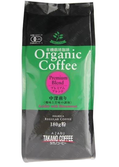 麻布タカノ　オーガニックコーヒープレミアムブレンド　中深煎り